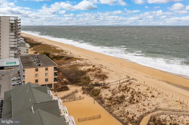 a view of an ocean and beach