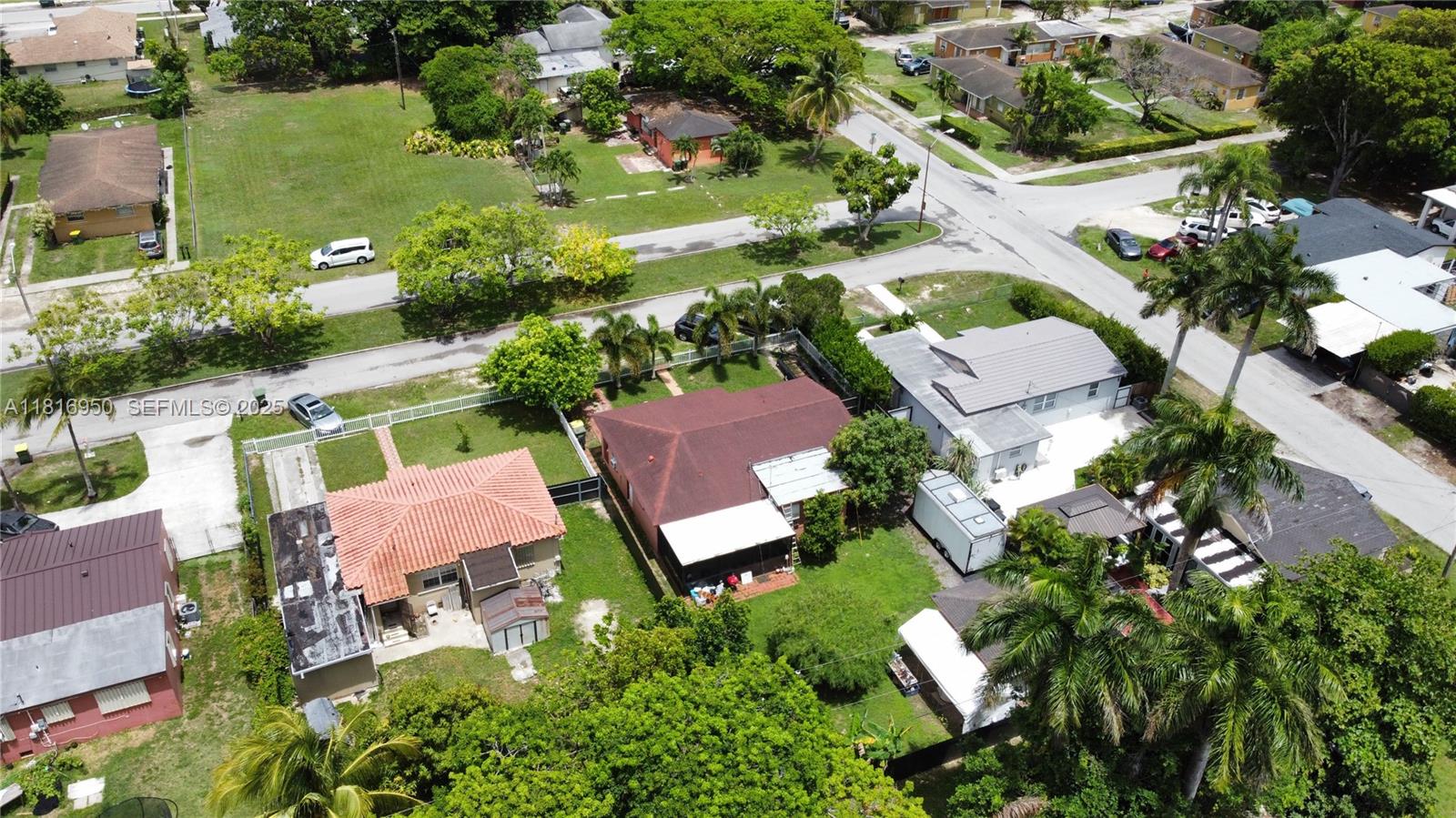 916 Northwest 3rd Avenue Homestead, FL 33030 - Photo 29 of 35 an aerial view of a house with a garden