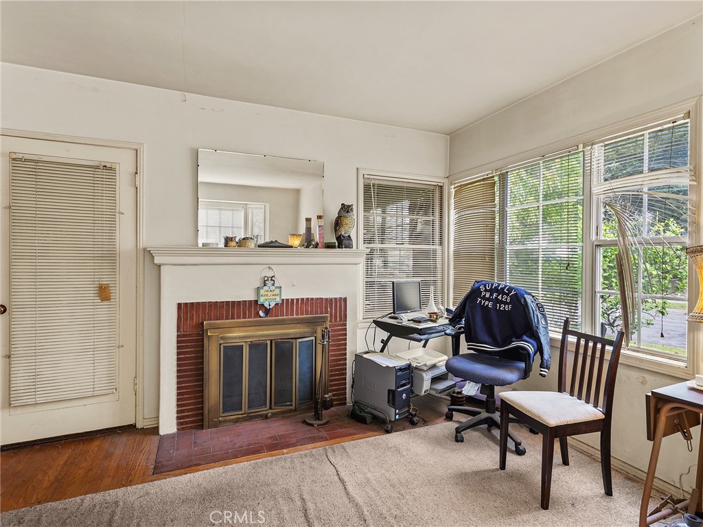 441 Dartmouth Road Burbank, CA 91504 - Photo 17 of 46 a living room with furniture and a fireplace