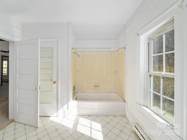 an empty room with a window