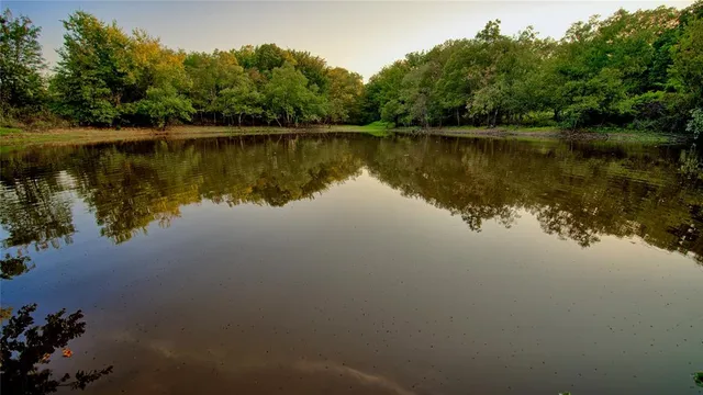 a view of a lake with a mountain in the background