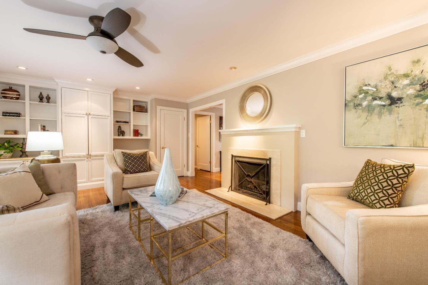 500 Yale Drive San Mateo, CA 94402 - Photo 5 of 35 a living room with furniture and a fireplace