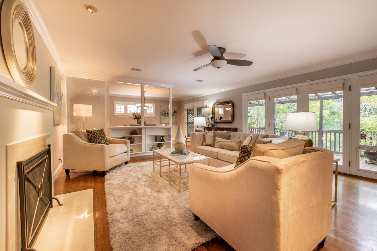 500 Yale Drive San Mateo, CA 94402 - Photo 7 of 35 a living room with fireplace furniture and a large window