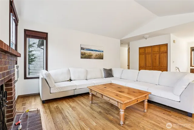 a living room with furniture and a couch