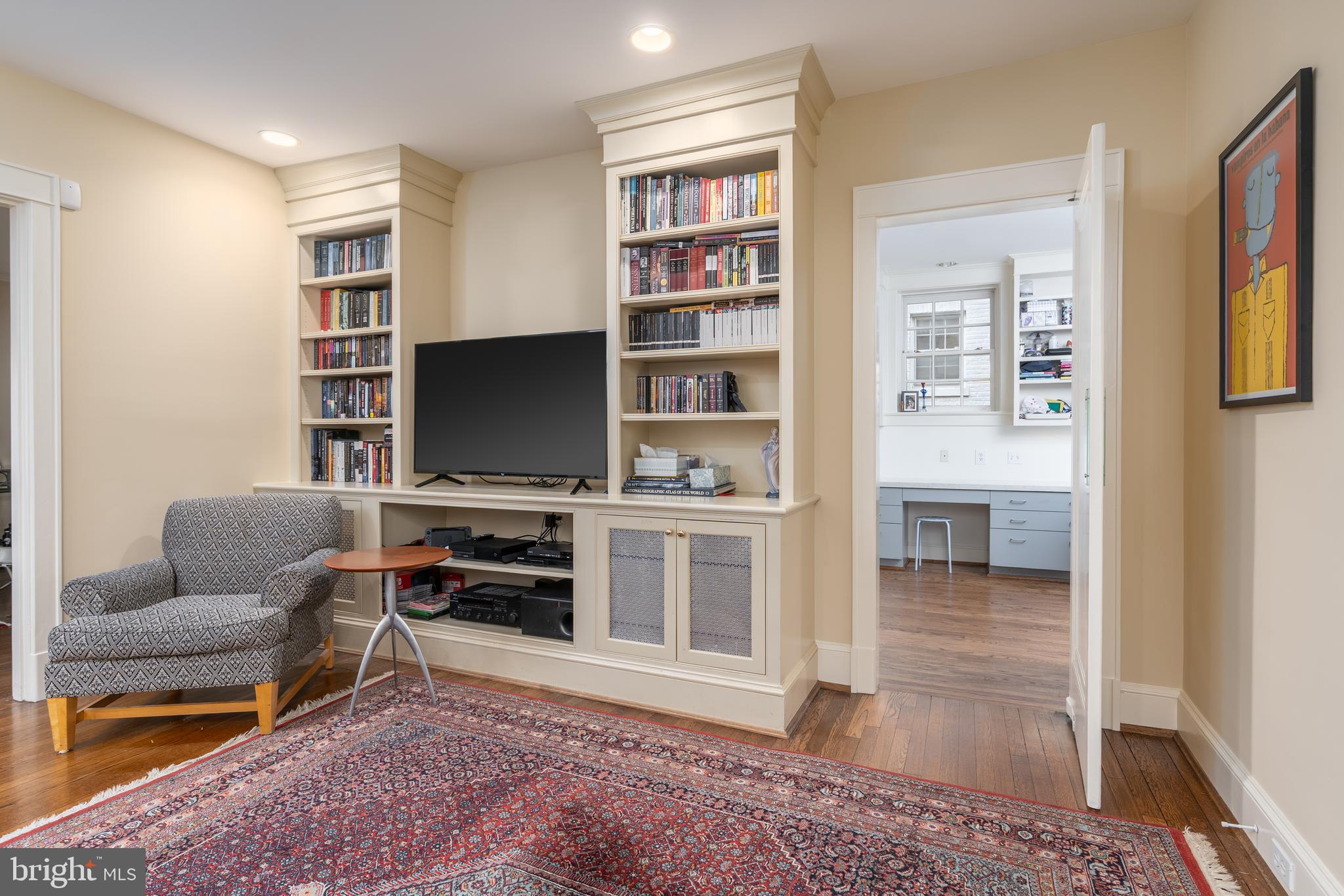 3415 Fulton Street Northwest Washington, DC 20007 - Photo 14 of 68 a living room with furniture and a flat screen tv