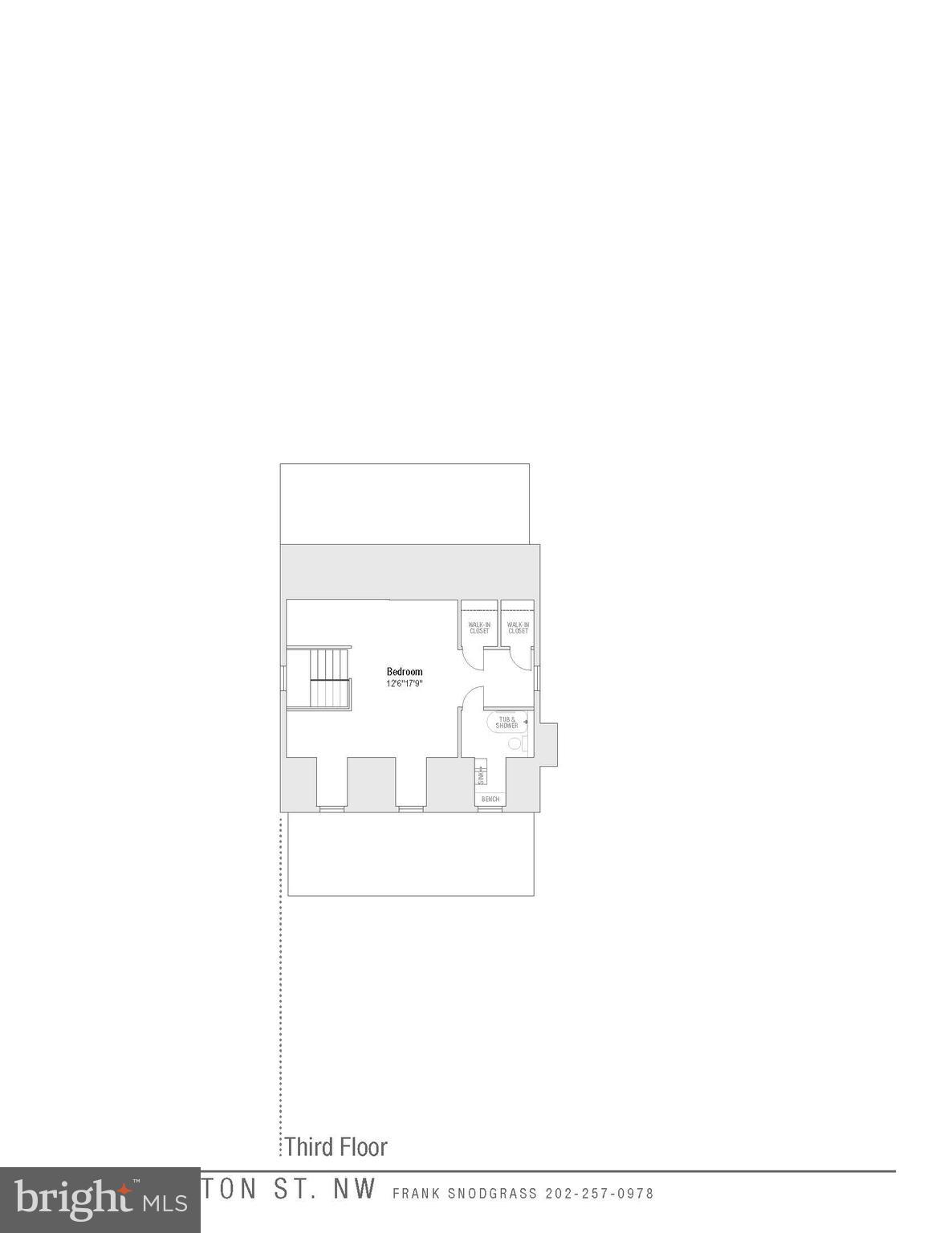 3415 Fulton Street Northwest Washington, DC 20007 - Photo 67 of 68 Floor Plan - Third Floor