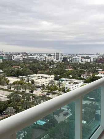 a view of a city from a balcony