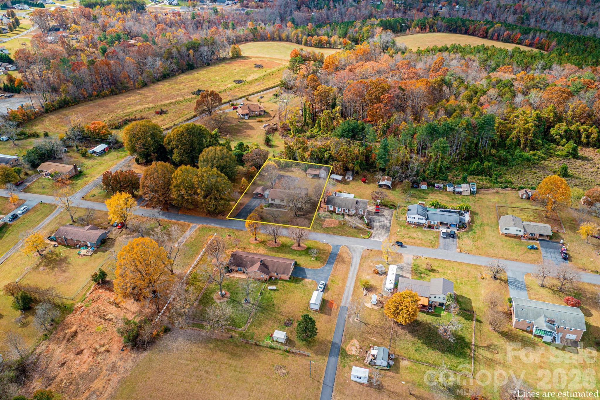 2570 Raintree Street Connelly Springs, NC 28612 - Photo 37 of 39 an aerial view of residential houses with outdoor space