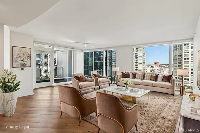 a view of a kitchen with wooden floor