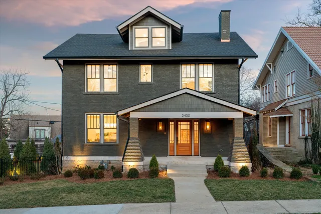 a front view of a house