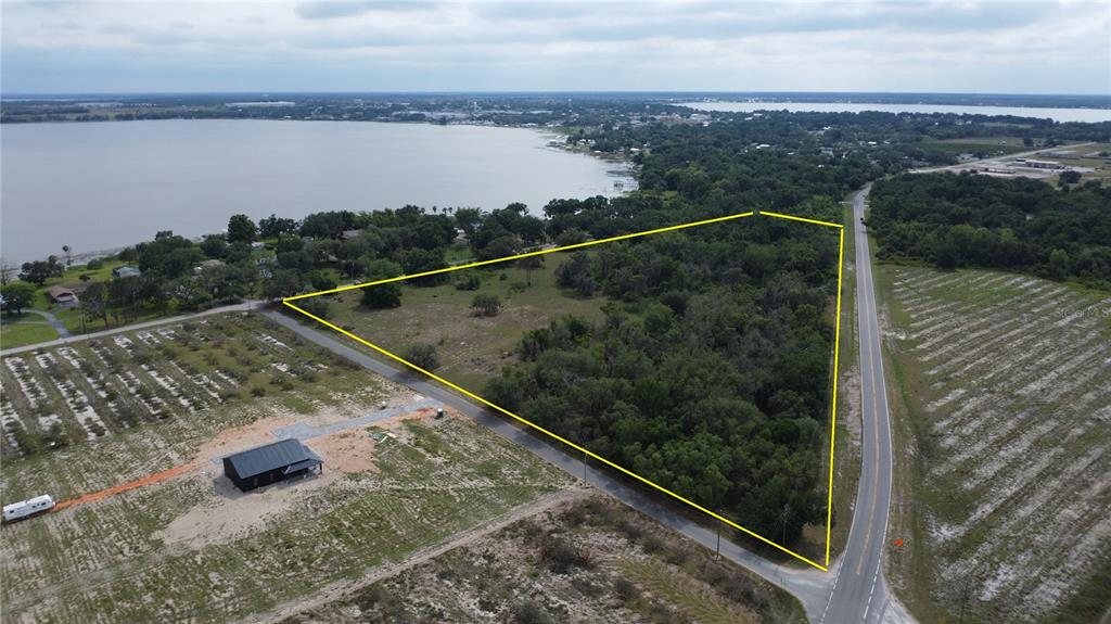 a view of a lake with a mountain view