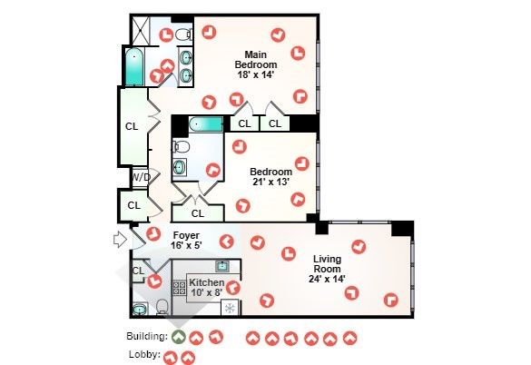 a view of a building with a yard