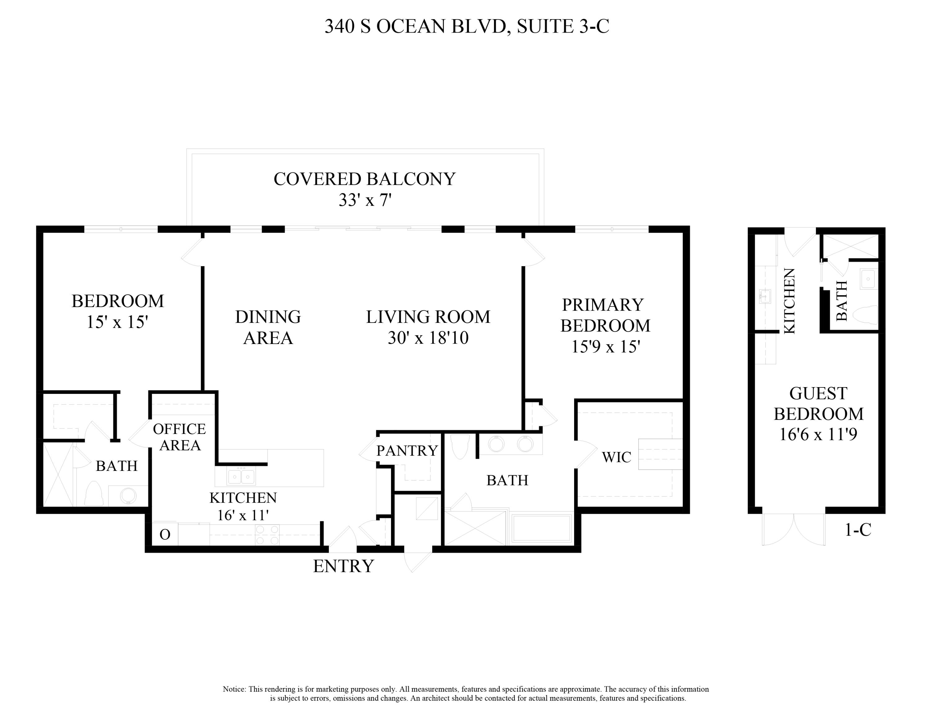 340 South Ocean Boulevard, Unit 3C Palm Beach, FL 33480 - Photo 28 of 29 340 S OCEAN BLVD