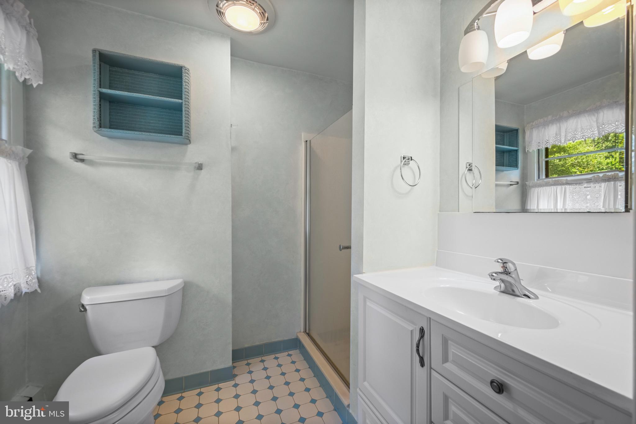 5002 Durham Road East Columbia, MD 21044 - Photo 43 of 62 a bathroom with a sink a toilet and a mirror