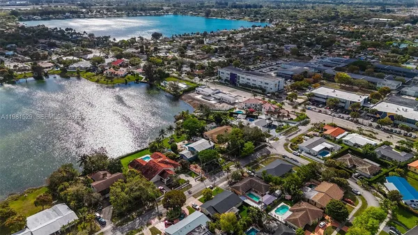 an aerial view of a city