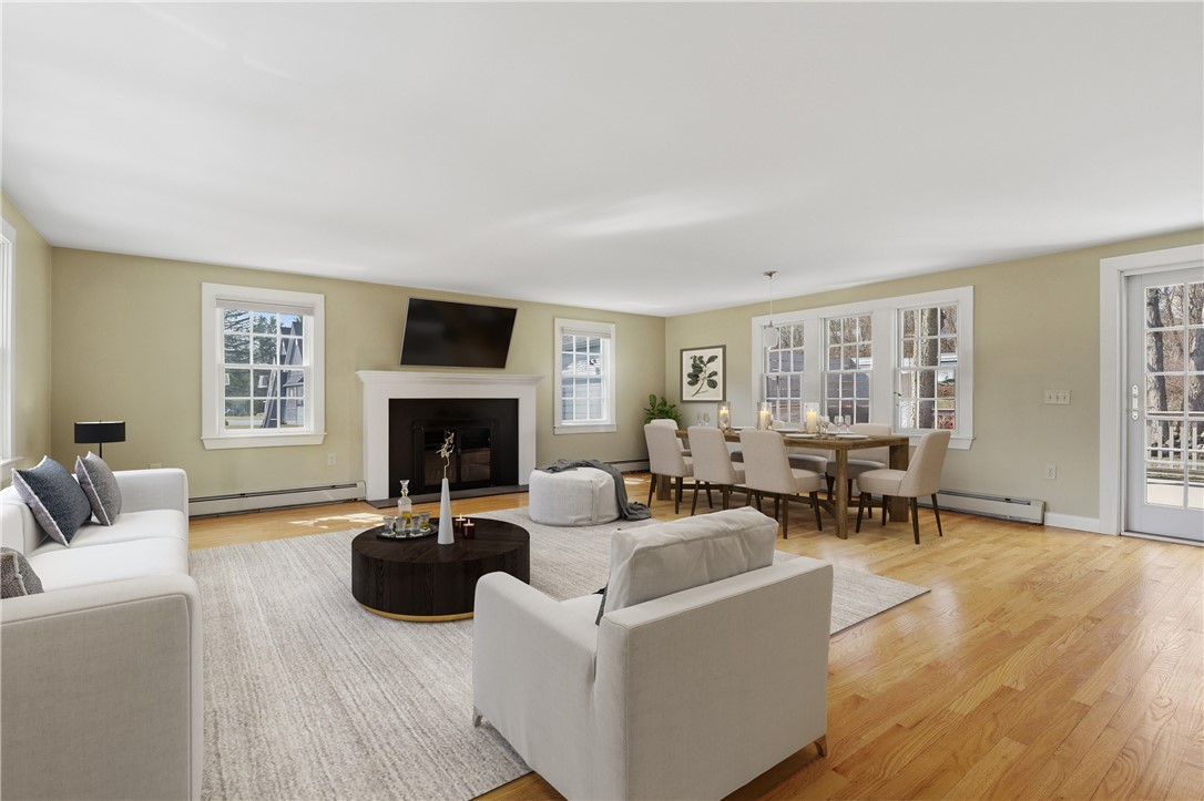 94 Abbott Run Valley Road Cumberland, RI 02864 - Photo 3 of 39 Family/dining room virtually staged