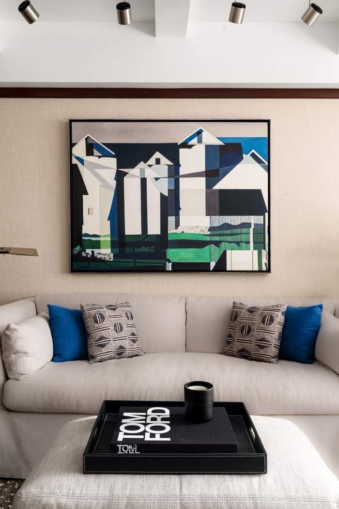 333 West 57th Street, Unit 3CD Manhattan, NY 10019 - Photo 16 of 24 a living room with furniture and a painting