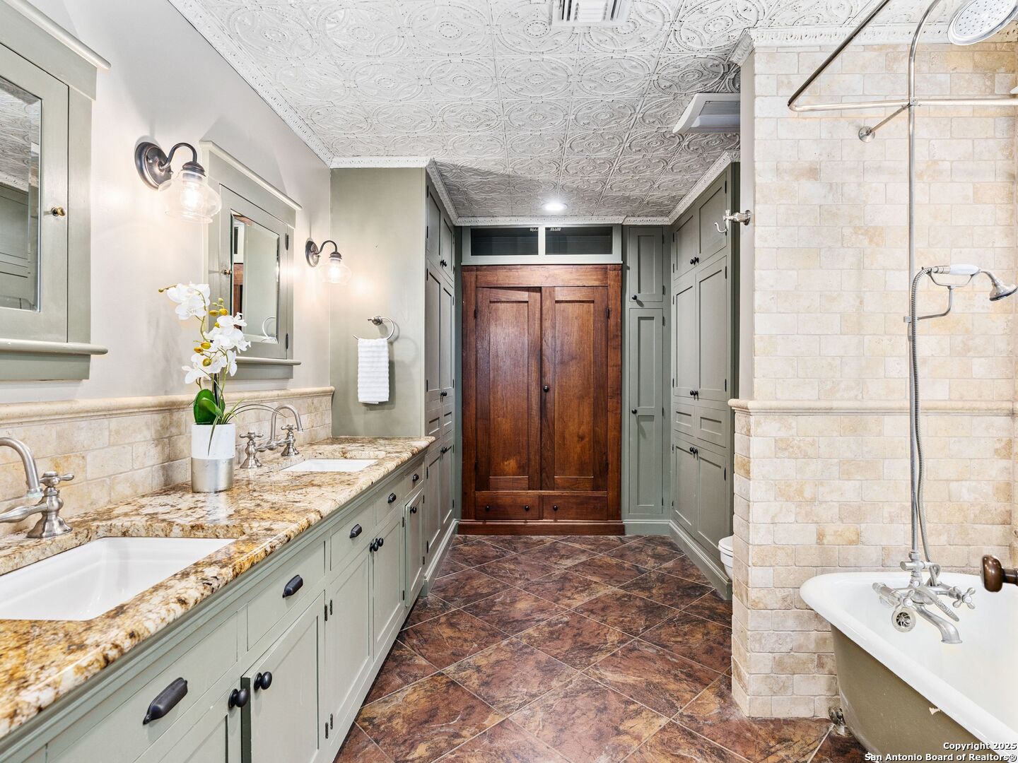 146-144 Ranger Creek Road Boerne, TX 78006 - Photo 16 of 50 a bathroom with a double vanity sink mirror and shower