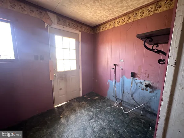 an empty room with a window