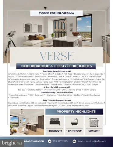 $547,900 | 1650 Silver Hill Drive, Unit 1205, McLean, VA 22102