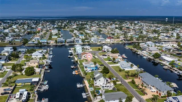 an aerial view of a city