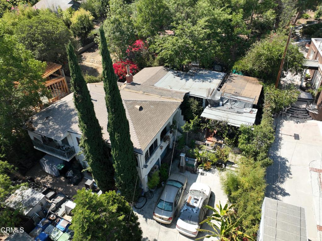 4824 Toland Way Los Angeles, CA 90041 - Photo 25 of 26 an aerial view of a house with a yard and garden