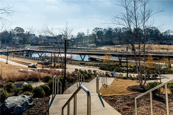 a view of a lake from a balcony