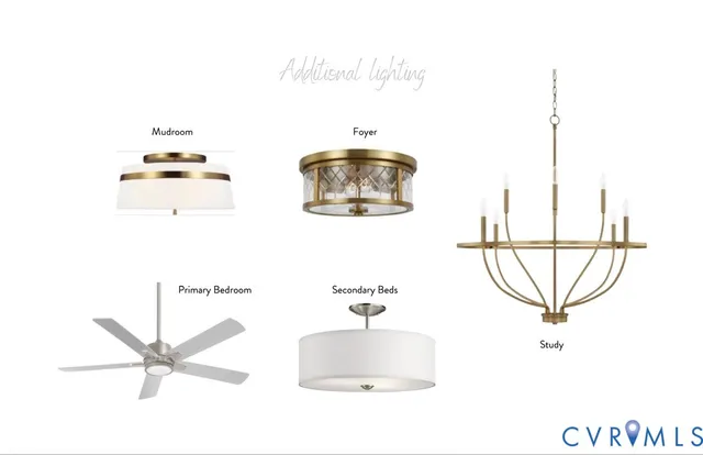 a picture of a room with a ceiling fan