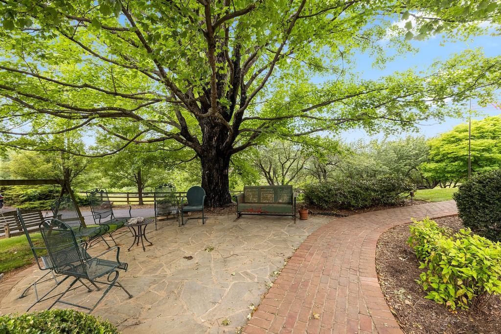 188 Middlebrook Road Staunton, VA 24401 - Photo 65 of 75 a view of backyard with table and chairs and a large tree