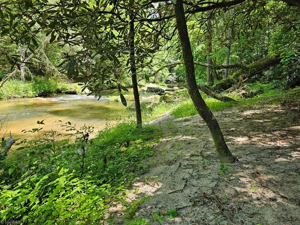 Large sandy area by the river
