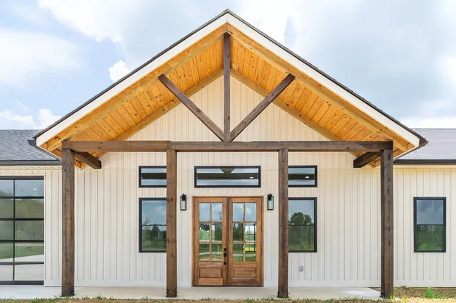 a view of a house with a porch