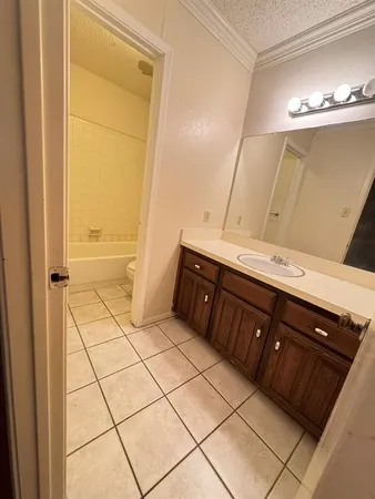 a bathroom with a sink a mirror and a shower