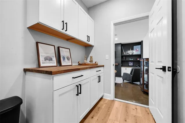 a view of storage and utility room