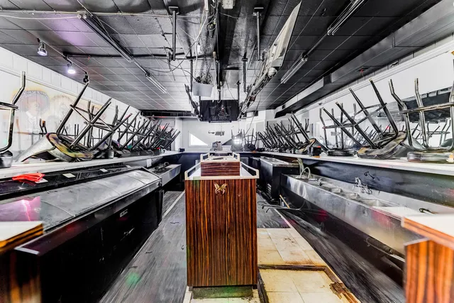 a close view of a stove and kitchen countertops