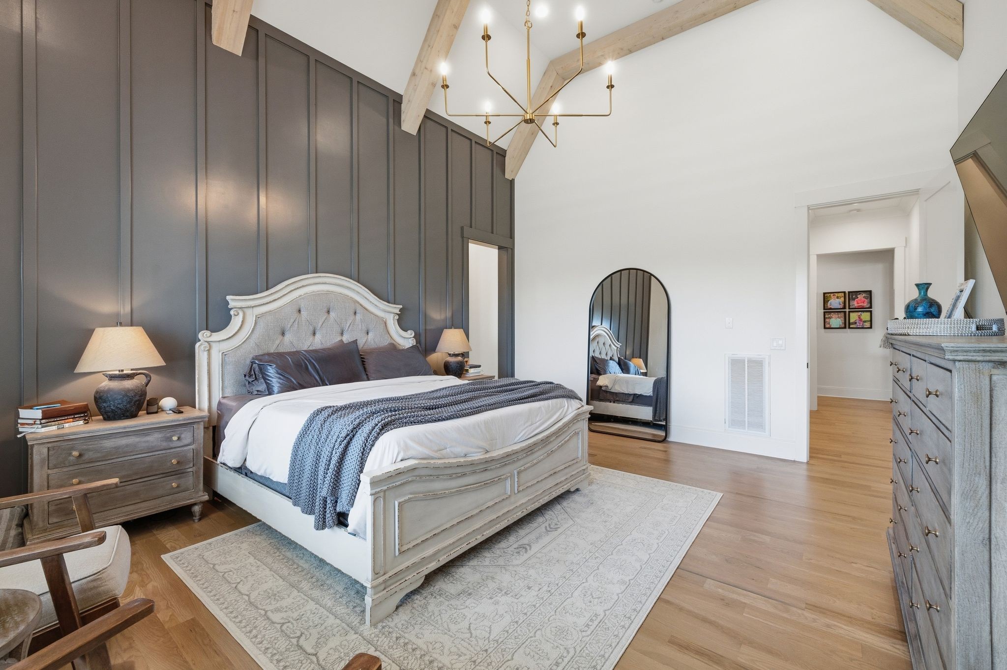 1733 Rigsby Avenue Murfreesboro, TN 37129 - Photo 23 of 57 a bedroom with bed and a chandelier
