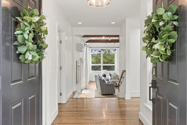 a view of a potted plant in a room with a potted plant