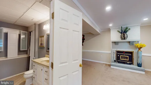 a view of kitchen and hallway with furniture