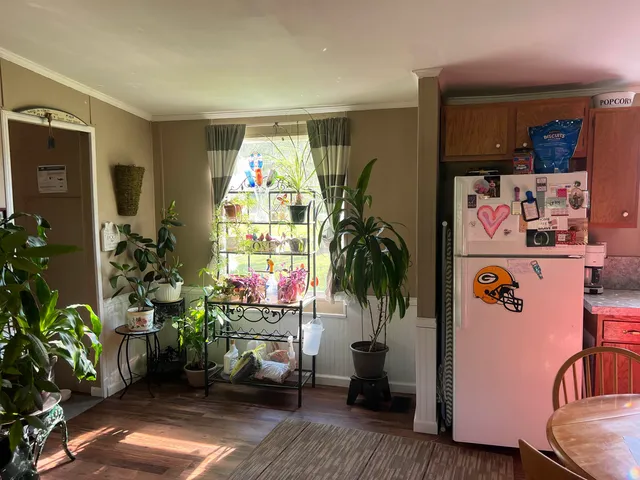 a room with storage and utility room