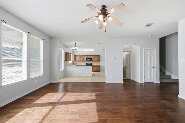 a view interior of the house with wooden floor