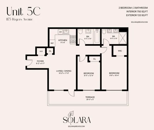 $595,000 | 1173 Rogers Avenue, Unit 5C | Flatbush