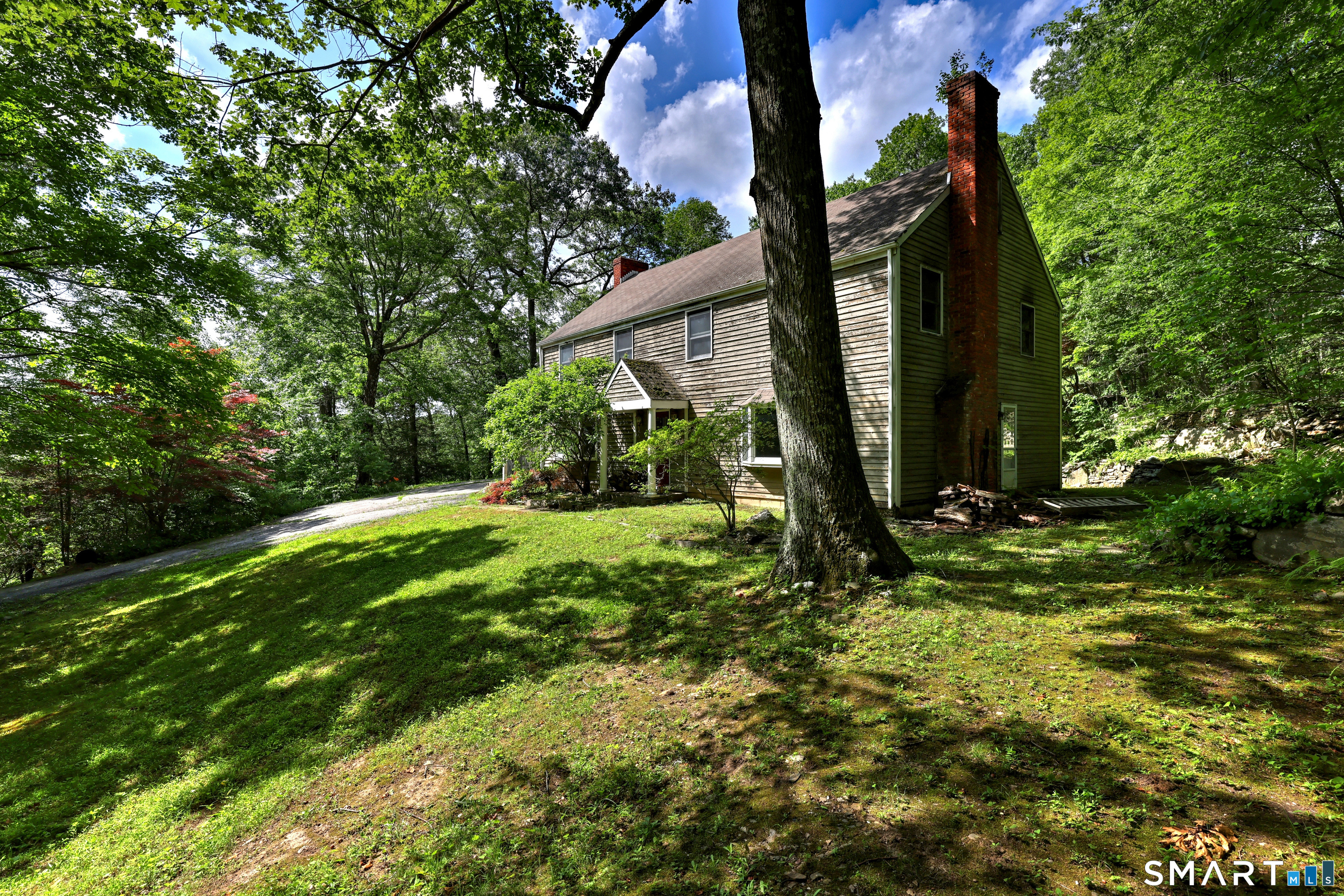 22 East Woods Road Roxbury, CT 06783 - Photo 32 of 37 a view of a tree in front of a house with a yard