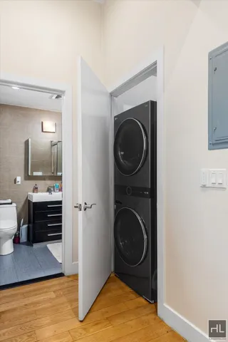 a view of a bedroom from a bedroom