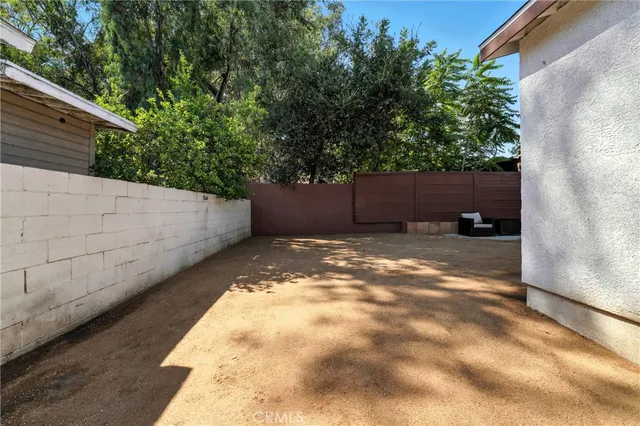a backyard of a house