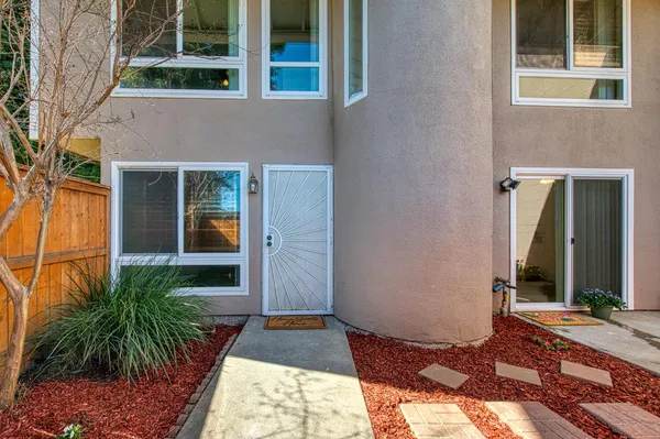 a backyard of a house