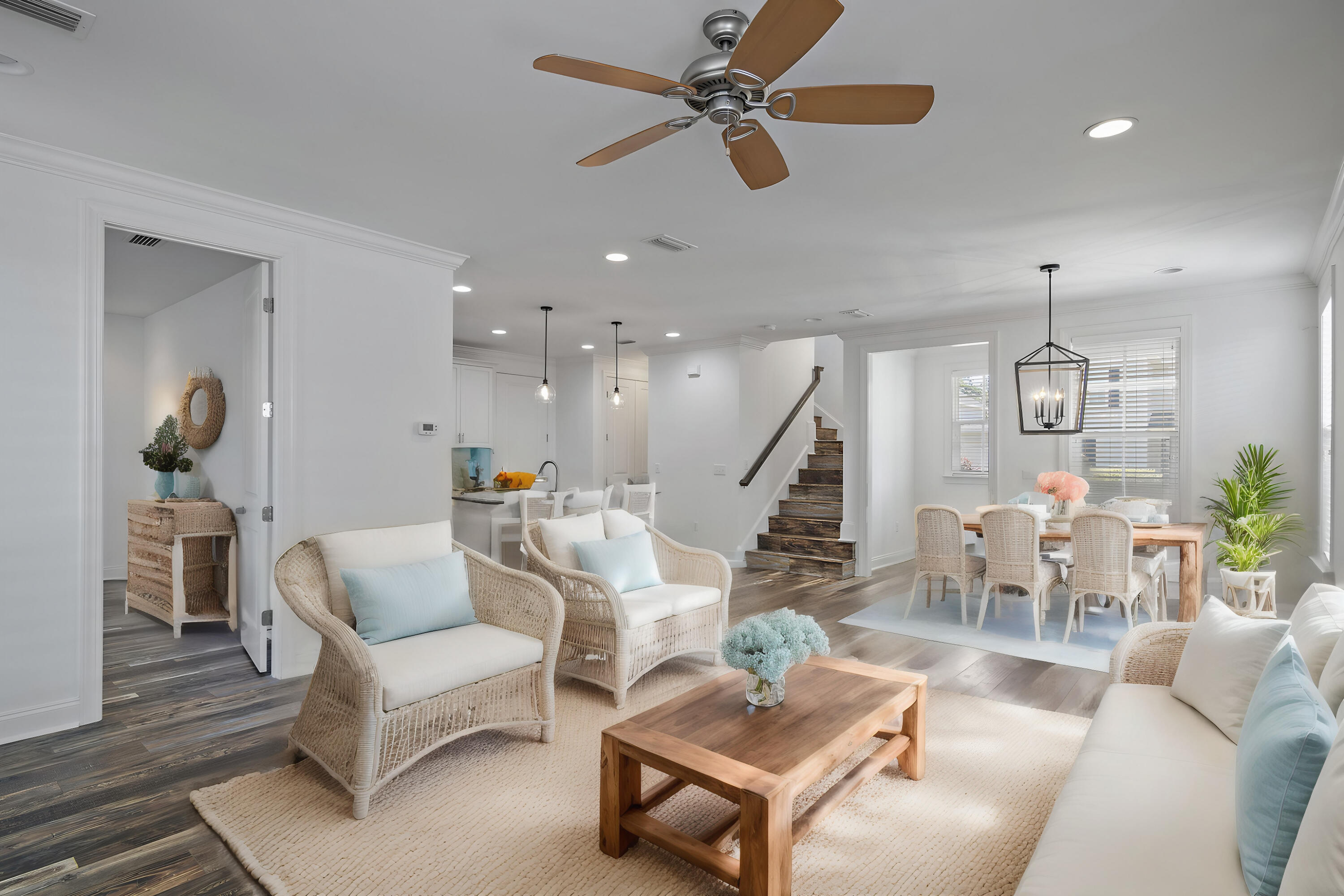 193 Christian Drive Santa Rosa Beach, FL 32459 - Photo 15 of 41 a living room with furniture and a chandelier