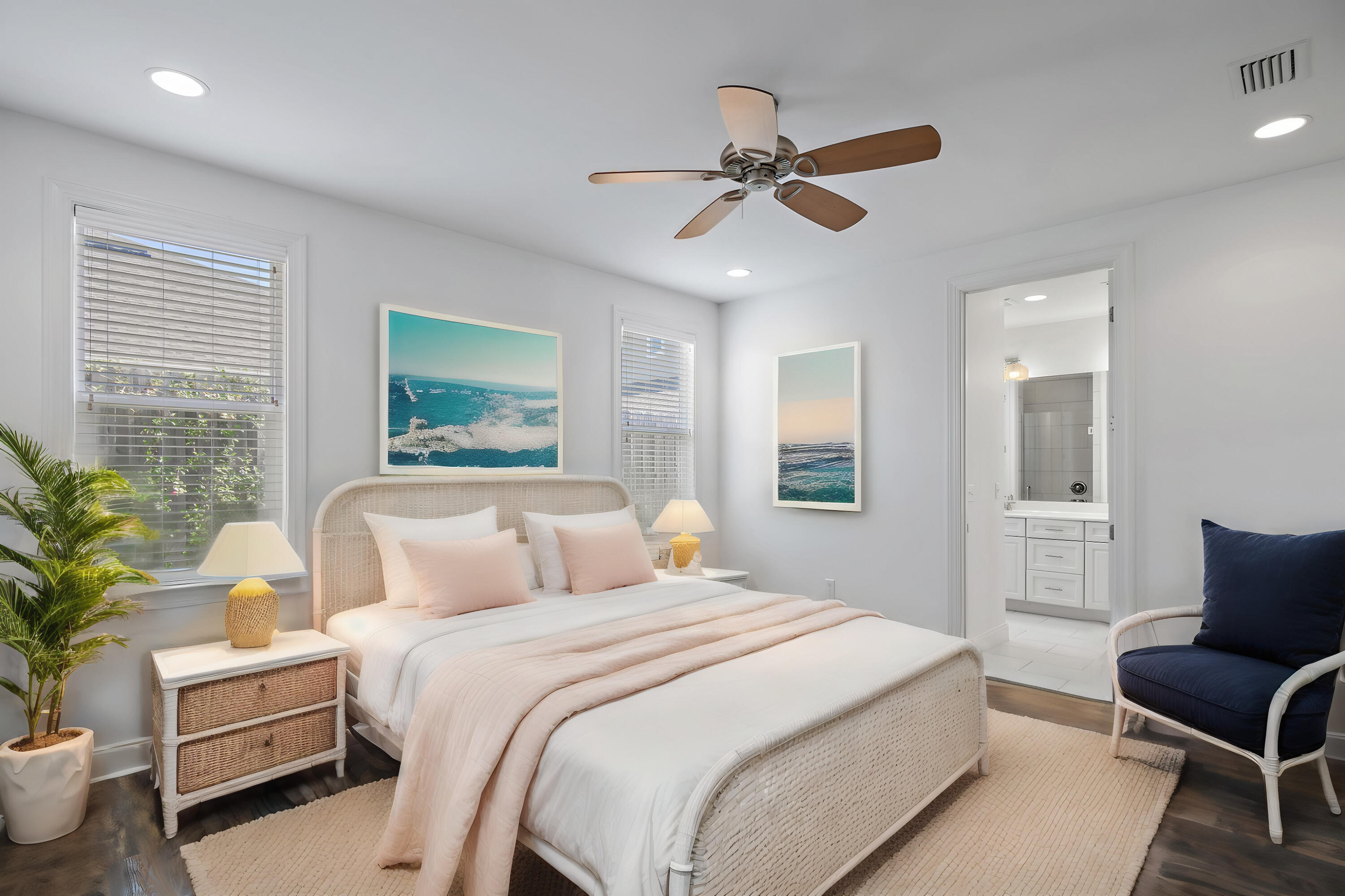 193 Christian Drive Santa Rosa Beach, FL 32459 - Photo 17 of 41 a bedroom with a large bed and windows