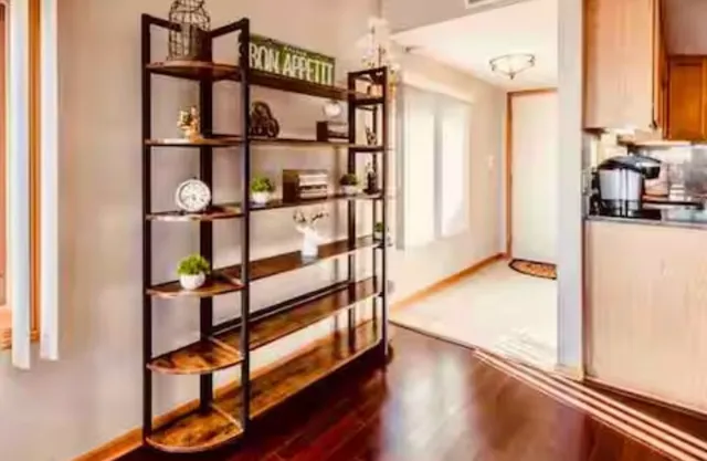 a view of front door and bedroom