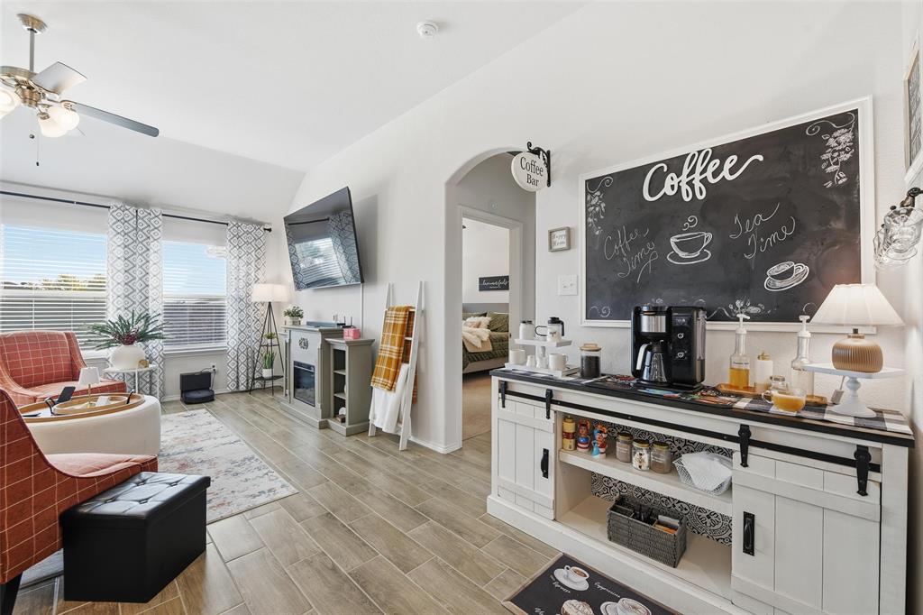 725 Sandy Chip Trail Fort Worth, TX 76108 - Photo 14 of 30 a kitchen with lots of counter top space and wooden floor