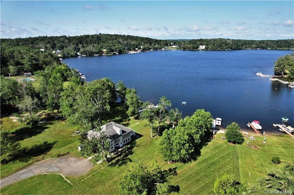 3437 State Rte 55 White Lake, NY 12786 - Photo 2 of 49 an aerial view of a houses with a lake view