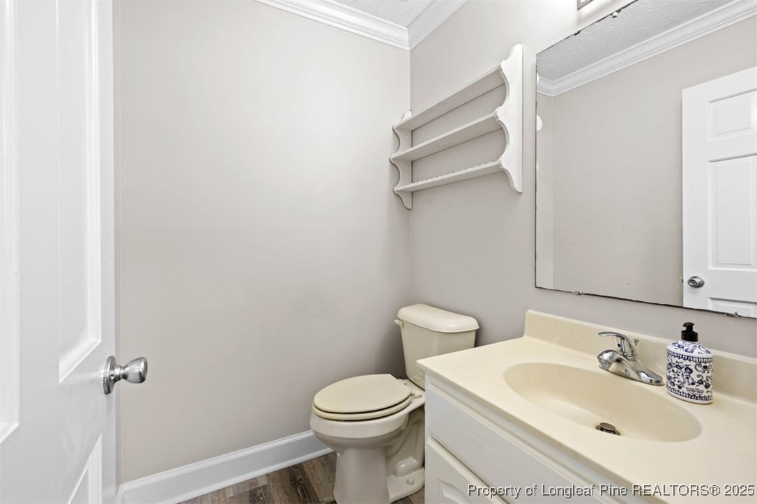 6922 South Staff Road Fayetteville, NC 28306 - Photo 14 of 45 a bathroom with a sink toilet and a mirror